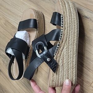 Rag & Bone August Leather Platform Espadrilles